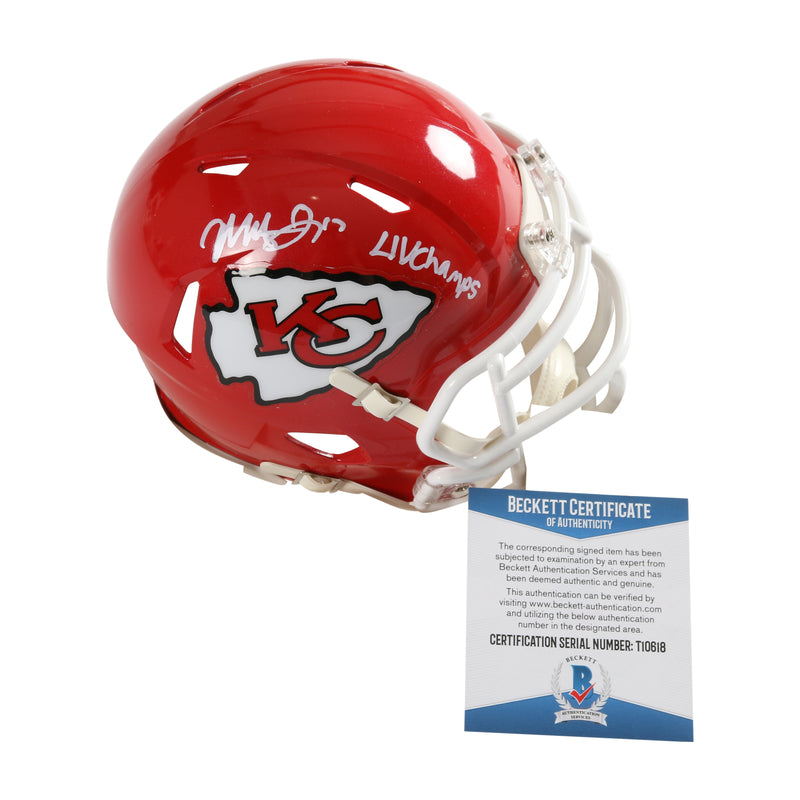 Mecole Hardman Signed Mini Helmet Kansas City Chiefs Inscribed Beckett