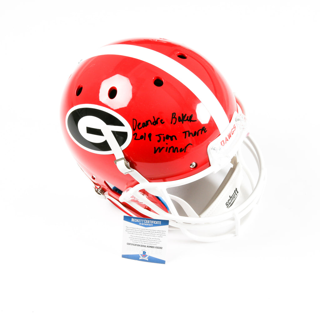 Deandre Baker Signed Georgia Bulldogs Full Size Schutt Helmet