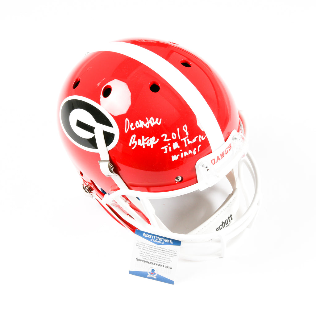 Deandre Baker Signed Georgia Bulldogs Full Size Schutt Helmet