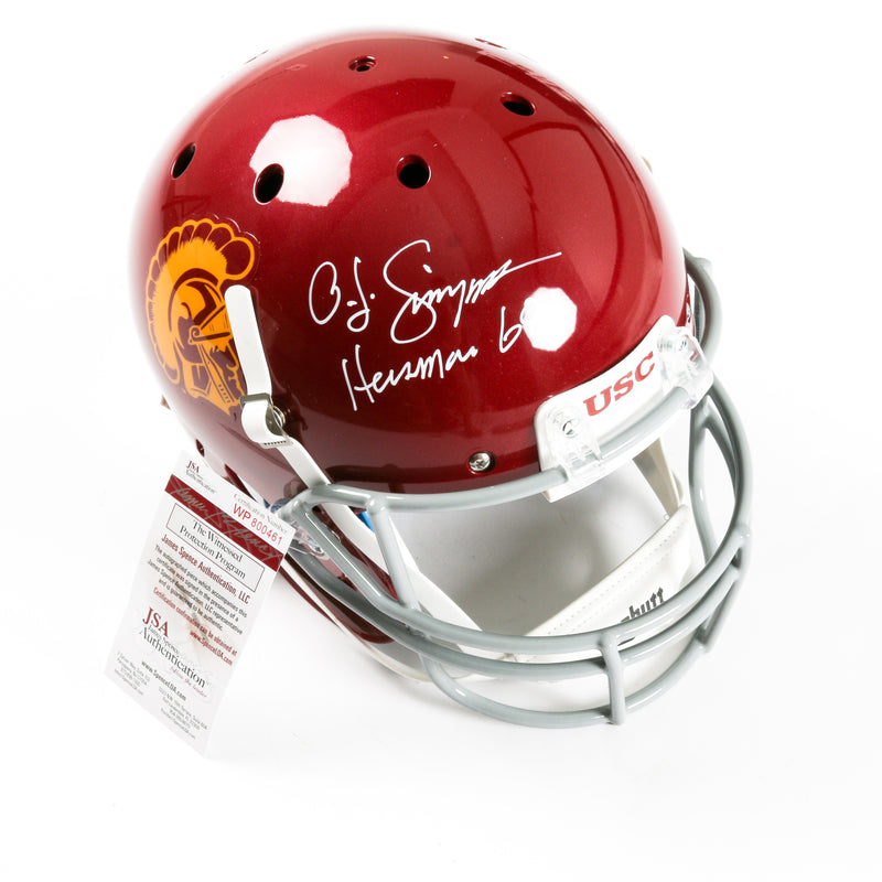 OJ Simpson Signed USC Trojans Full Size Helmet Inscribed