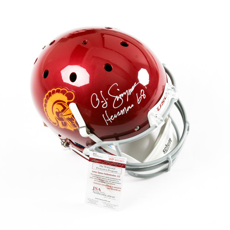 OJ Simpson Signed USC Trojans Full Size Helmet Inscribed