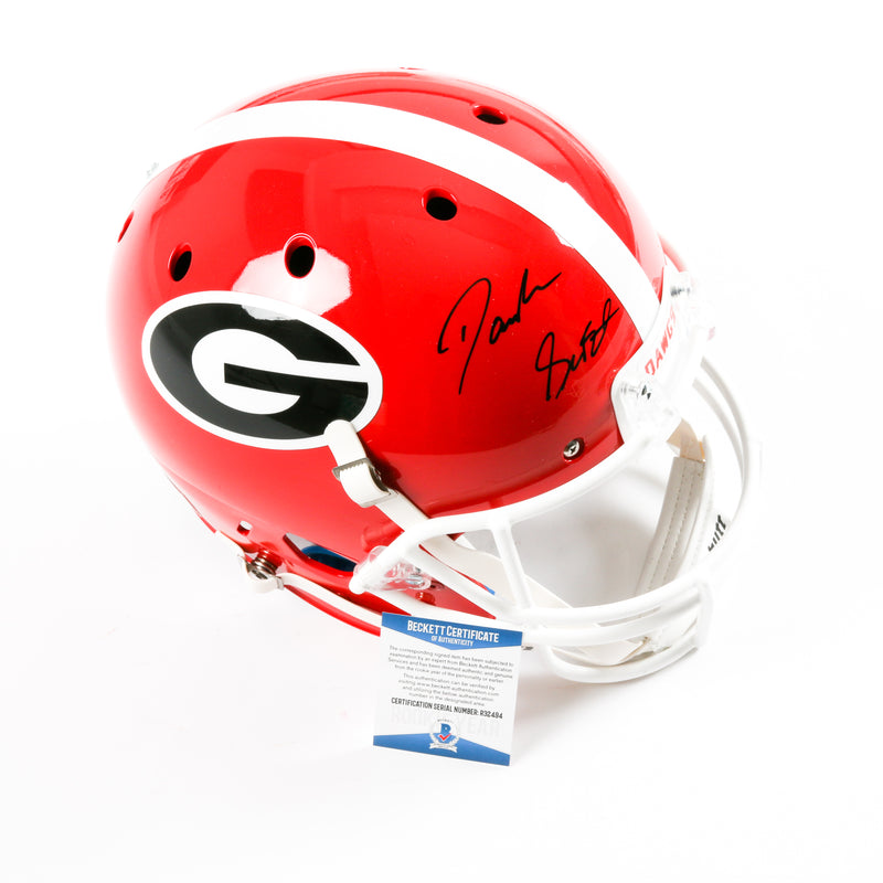 D'Andre Swift Signed Georgia Bulldogs Full Size Helmet Schutt