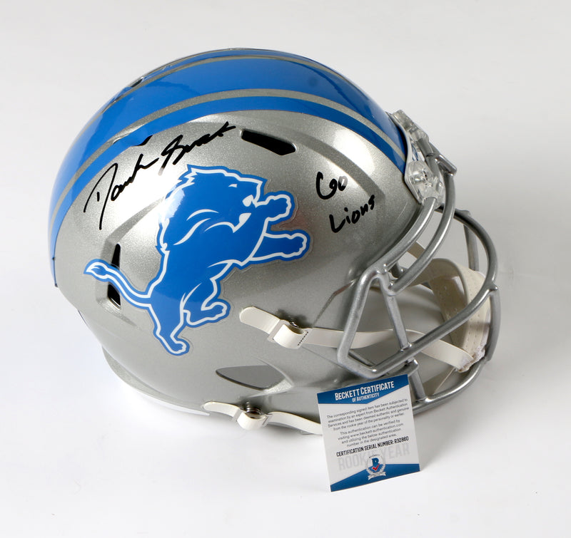 certify football helmets D'Andre Swift Signed Detroit Lions Full Size Helmet with Inscription – More Than Sports