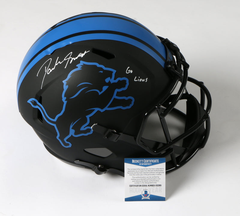 D'Andre Swift Signed Detroit Lions Full Size Eclipse Helmet with Inscription