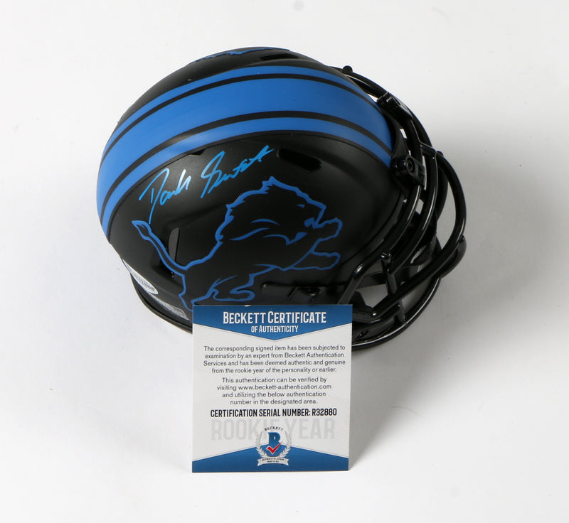 D'Andre Swift Signed Detroit Lions Eclipse Mini Helmet