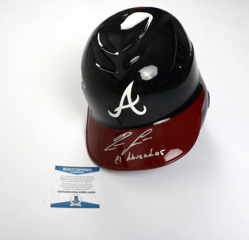 Ronald Acuna Signed Helmet Atlanta Braves MLB "El Abusador" Inscribed