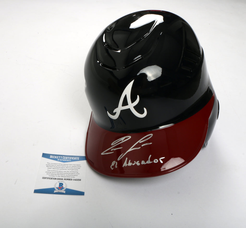 Ronald Acuna Signed Helmet Atlanta Braves MLB "El Abusador" Inscribed