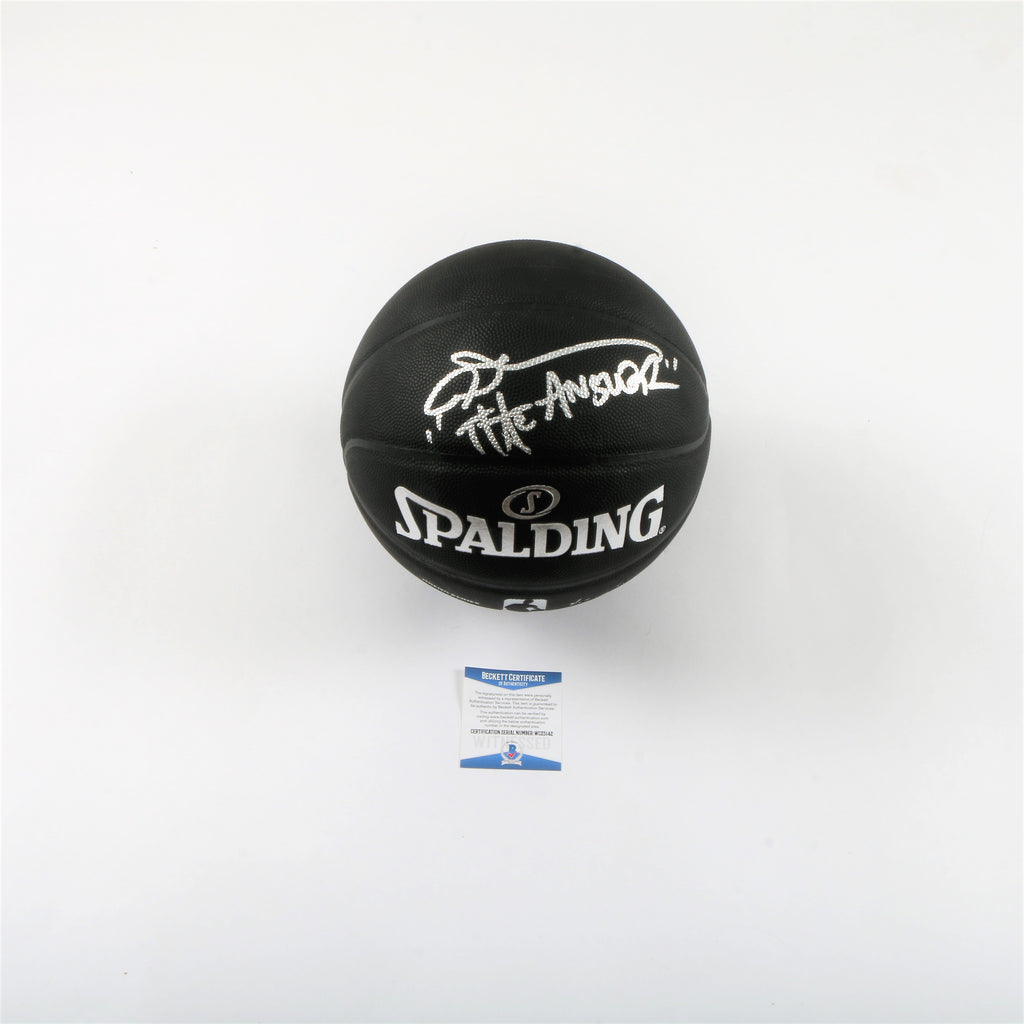 Allen Iverson Signed Spalding Black Basketball "The Answer" Inscription