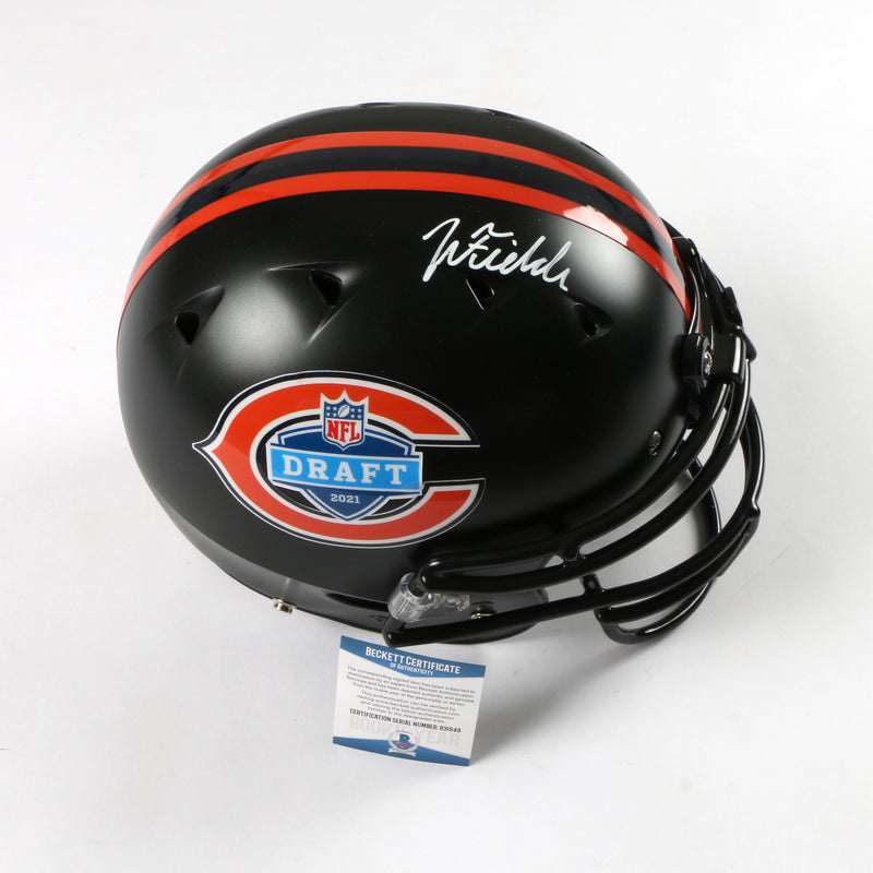 Justin Fields Signed Full Size Helmet Chicago Bears Schutt Authentic Hybrid