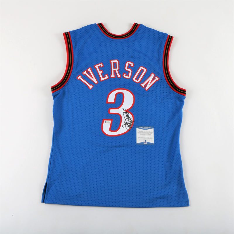 Allen Iverson Signed Philadelphia 76ers Jersey with The Answer Inscr –  More Than Sports