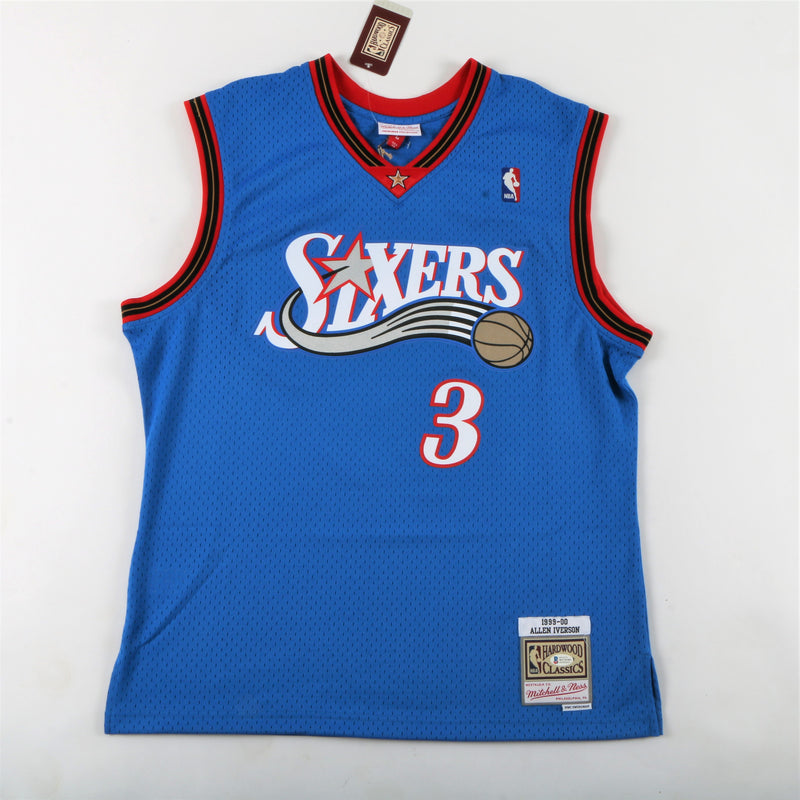 Allen Iverson Signed Philadelphia 76ers Jersey with "The Answer" & "HOF 2016" Inscription - Blue