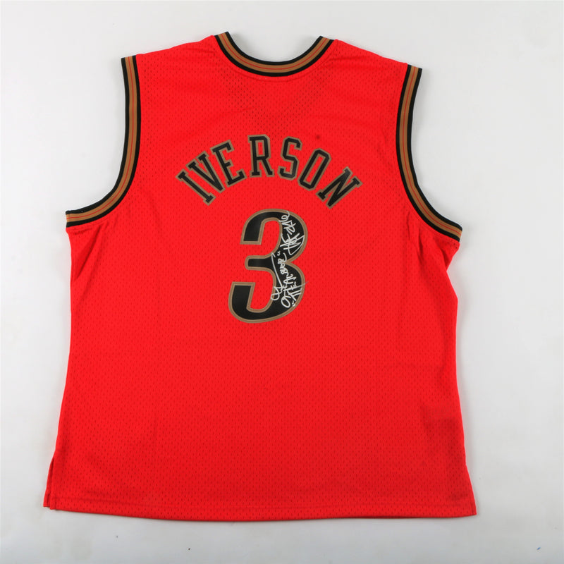 Allen Iverson Signed Philadelphia 76ers Jersey with "The Answer" & "HOF 2016" Inscription - Red