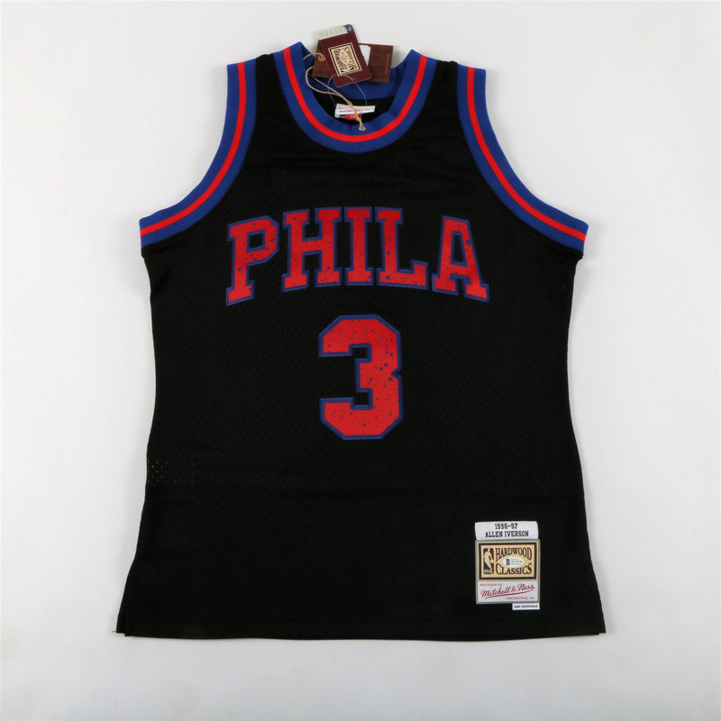 Philadelphia 76ers Allen Iverson **RARE** Hardwood Classics Swingman Jersey  LARG