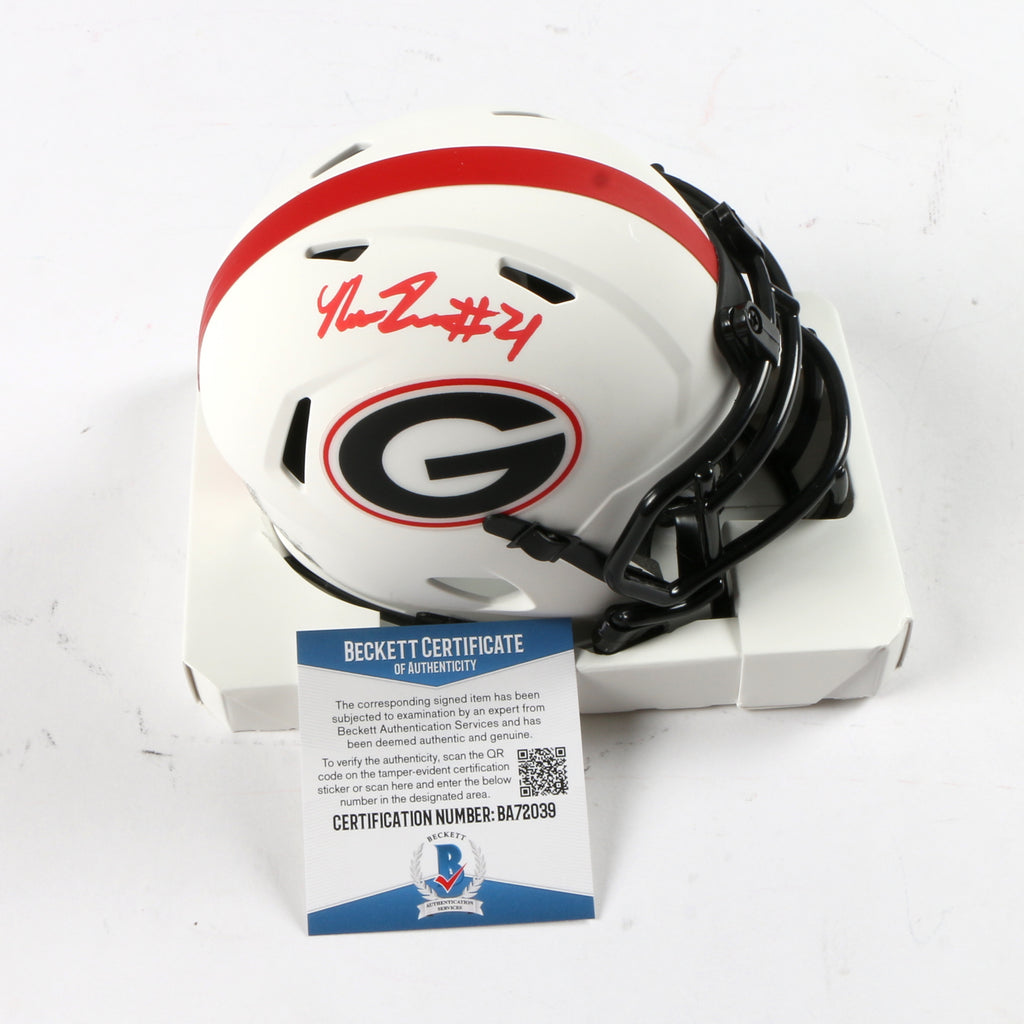 Nolan Smith Signed Mini Helmet Lunar Eclipse Georgia Bulldogs