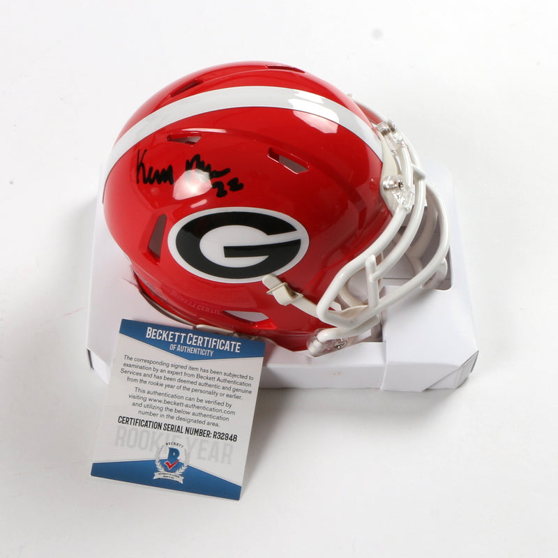 Kendall Milton Signed Mini Helmet Speed Authentic Georgia Bulldogs