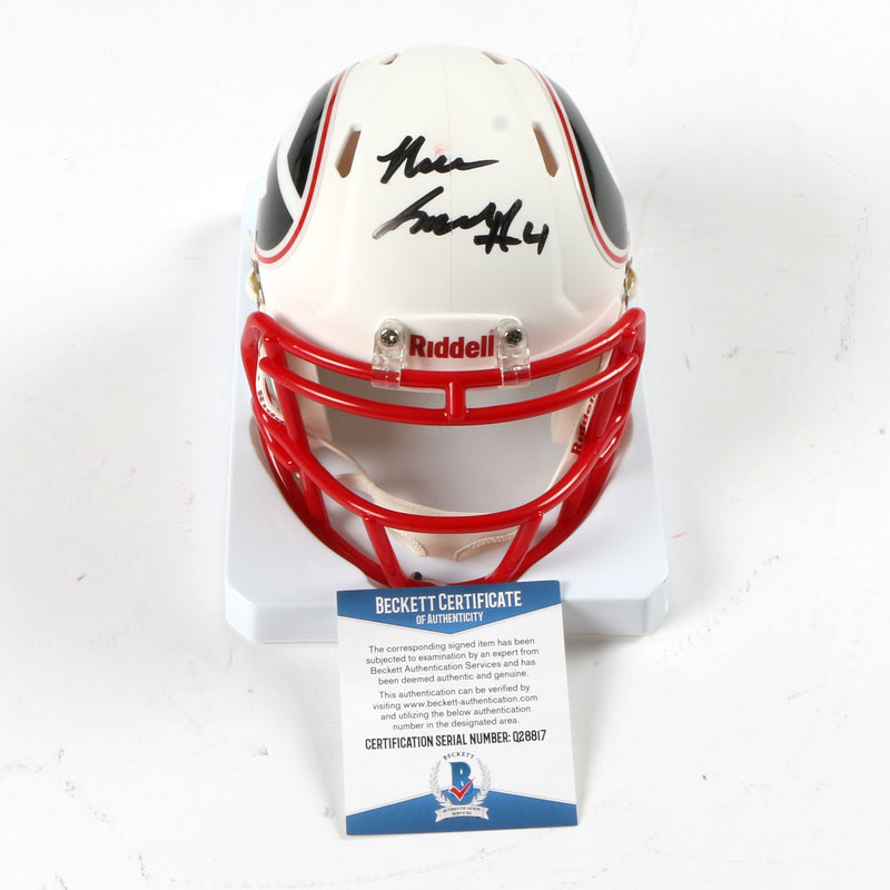 Nolan Smith Signed Mini Helmet AMP Georgia Bulldogs