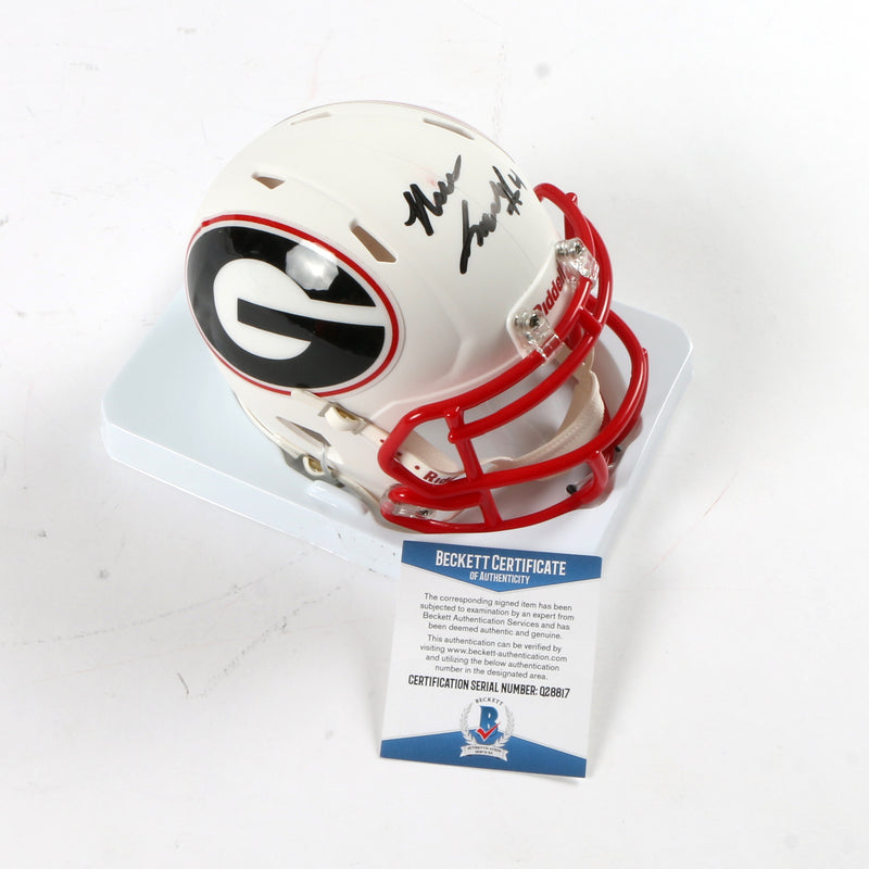 Nolan Smith Signed Mini Helmet AMP Georgia Bulldogs