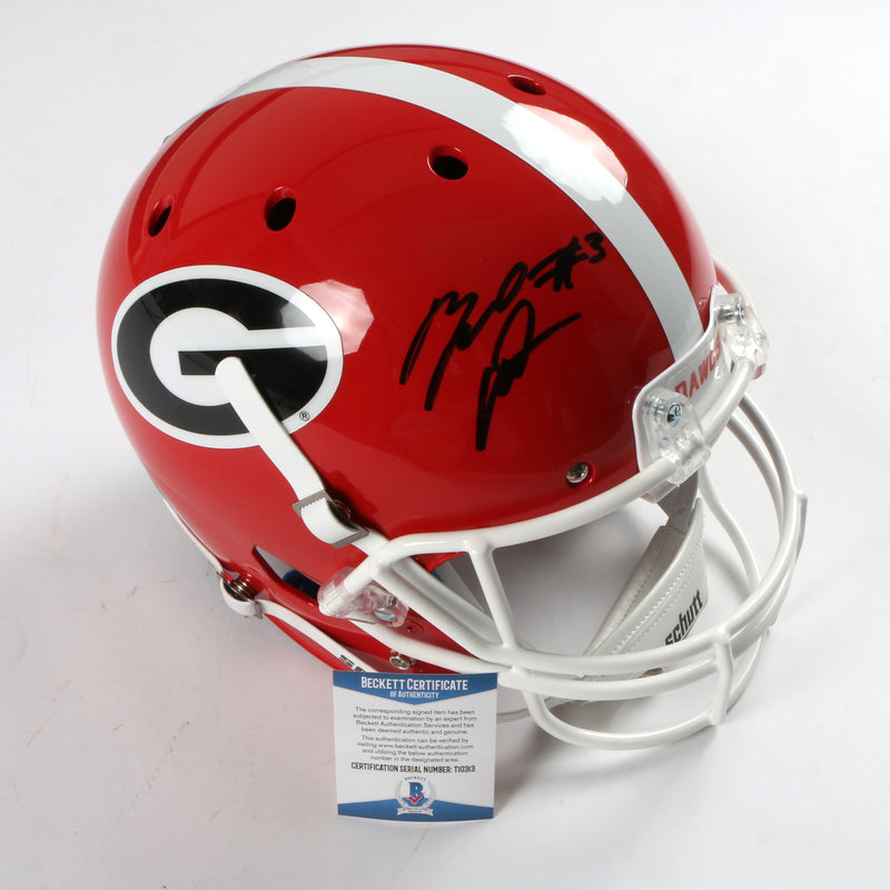 Zamir White Signed Full Size Helmet Schutt Replica Georgia Bulldogs