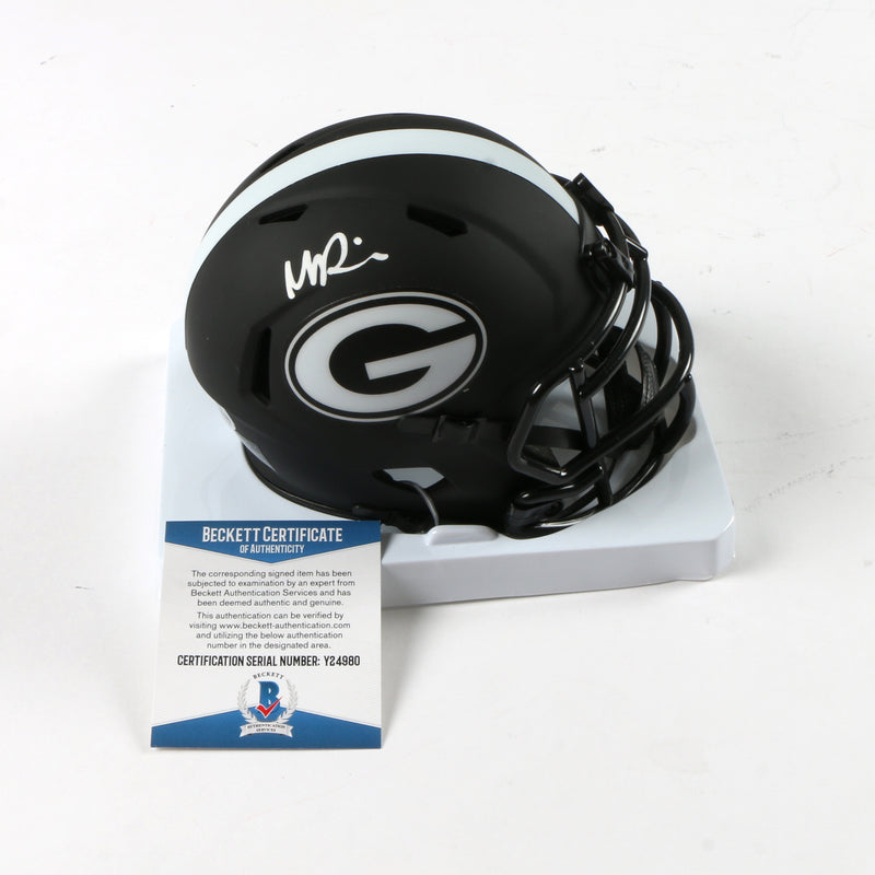 George Pickens Signed Mini Helmet Eclipse Authentic Georgia Bulldogs