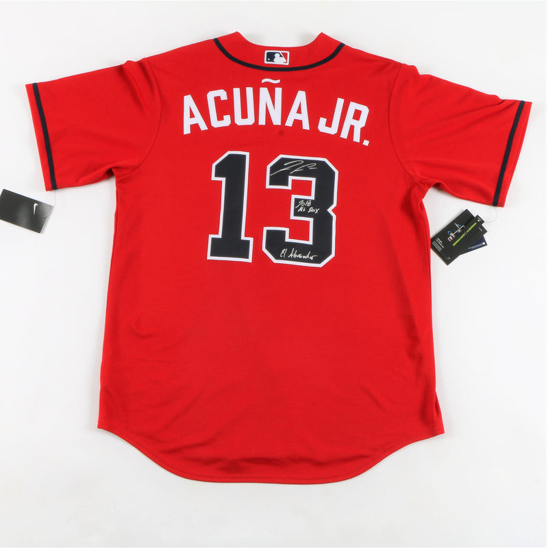 Ronald Acuña Jr. Signed Atlanta Braves Jersey - Red – More Than Sports