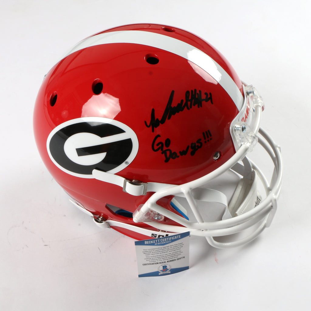 Nolan Smith Signed Helmet Full Size Schutt Replica Georgia Bulldogs