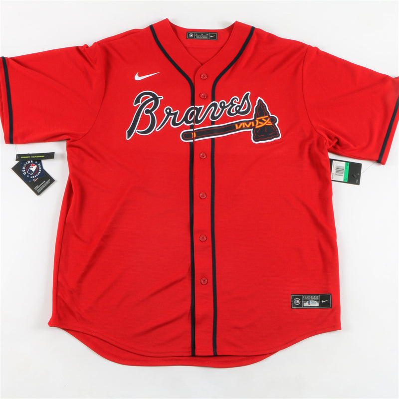 Ronald Acuna Jr. Signed Atlanta Braves Jersey Multiple Inscriptions - Red
