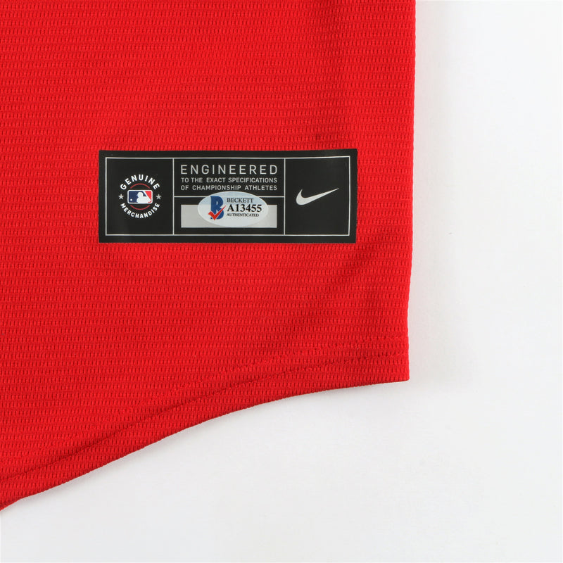 Ronald Acuna Jr. Signed Atlanta Braves Jersey Multiple Inscriptions - Red
