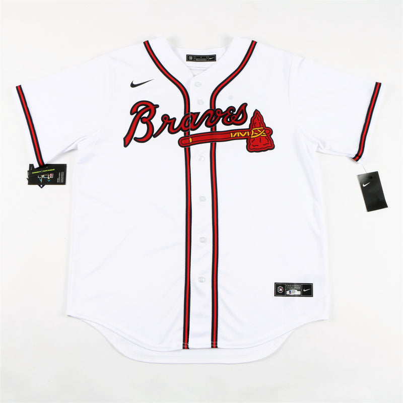 Ronald Acuña Jr. Signed Atlanta Braves Jersey with "El Abusador" Inscription - White