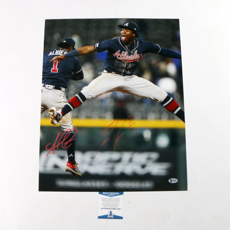 Ronald Acuna and Ozzie Albies Signed 16x20 Photo Atlanta Braves