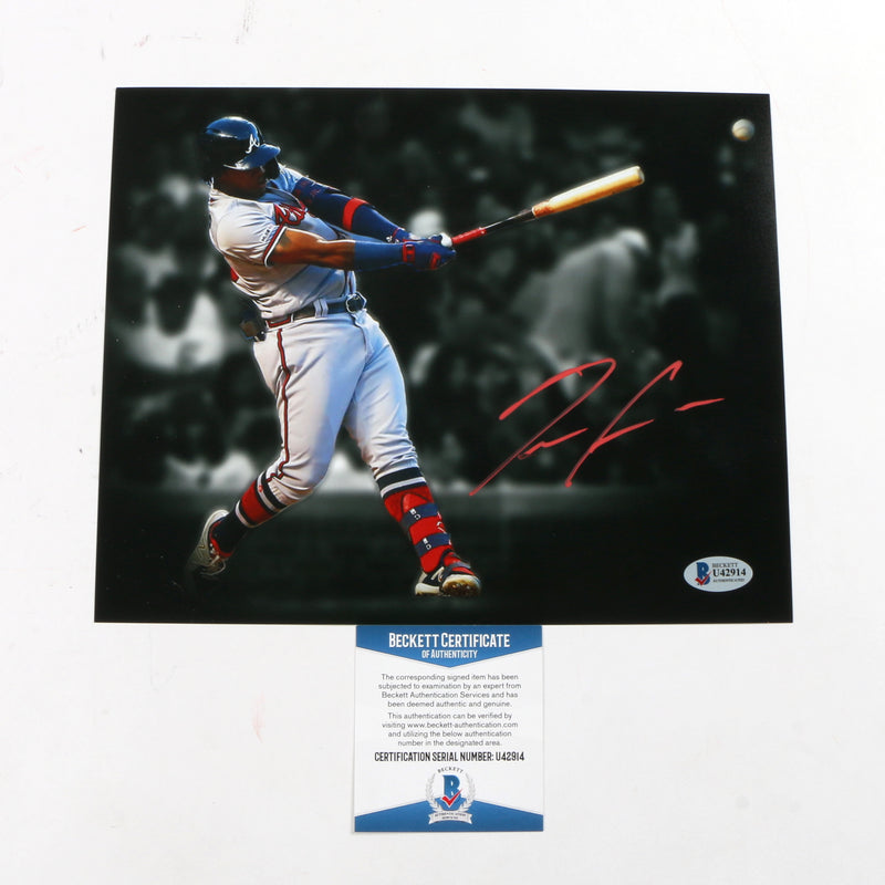 Ronald Acuna JR Signed 8x10 Atlanta Braves Hit Edit