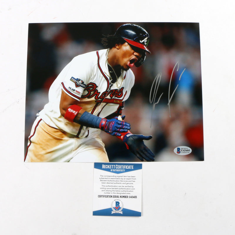 Ronald Acuna JR Signed 8x10 Atlanta Braves Clutch HR