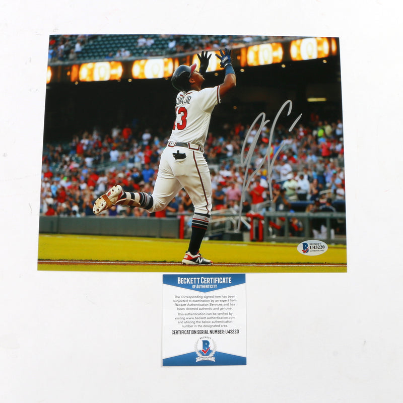 Ronald Acuna JR Signed 8x10 Atlanta Braves HR Trot