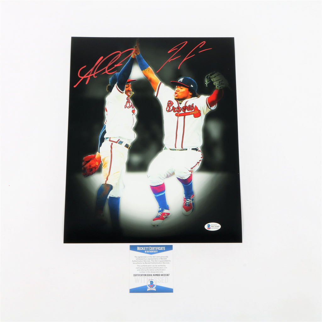 Ozzie Albies and Ronald Acuna Jr. Signed 11"x14" Photo Atlanta Braves