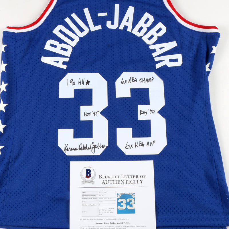 Kareem Abdul Jabbar Signed Los Angeles Lakers Jersey (All Star)