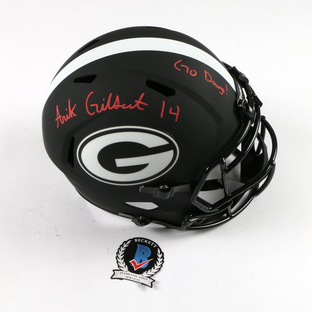 Arik Gilbert Signed Full Size Authentic Eclipse Helmet Georgia Bulldogs