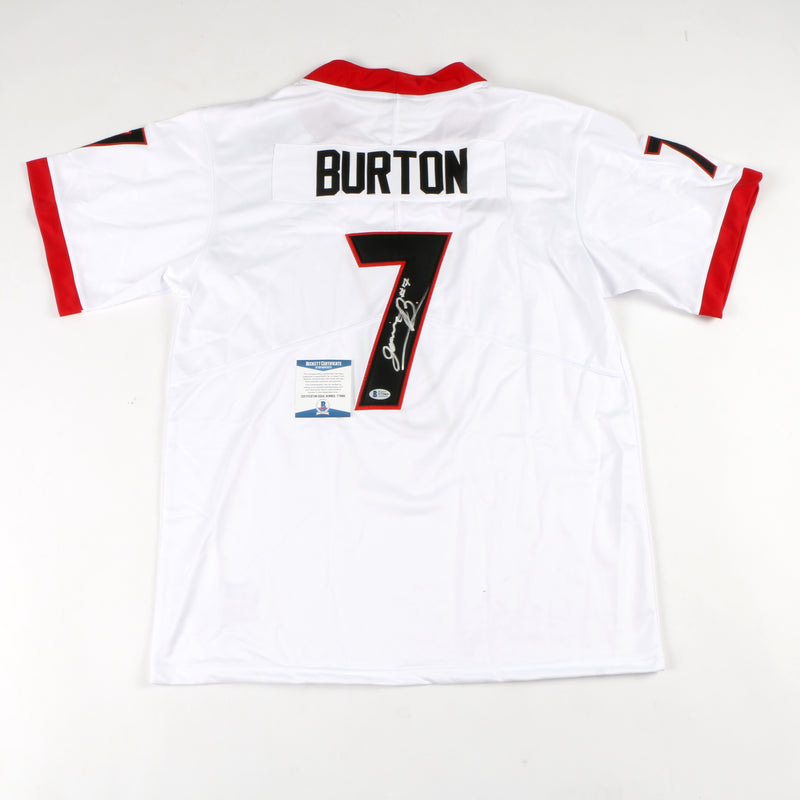 Jermaine Burton Signed Jersey White Georgia Bulldogs