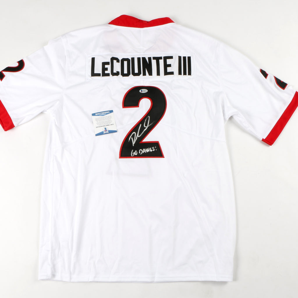 Richard LeCounte III Signed Jersey White Georgia Bulldogs