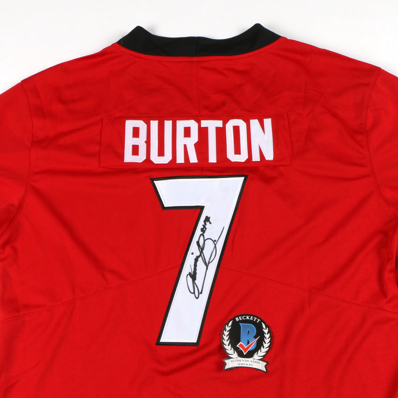 Jermaine Burton Signed Jersey Red Georgia Bulldogs