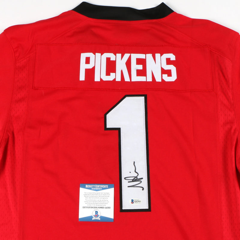 George Pickens Signed Jersey Red Georgia Bulldogs