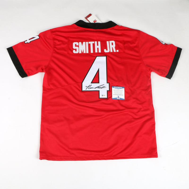 Nolan Smith Jr. Signed Jersey Red Georgia Bulldogs