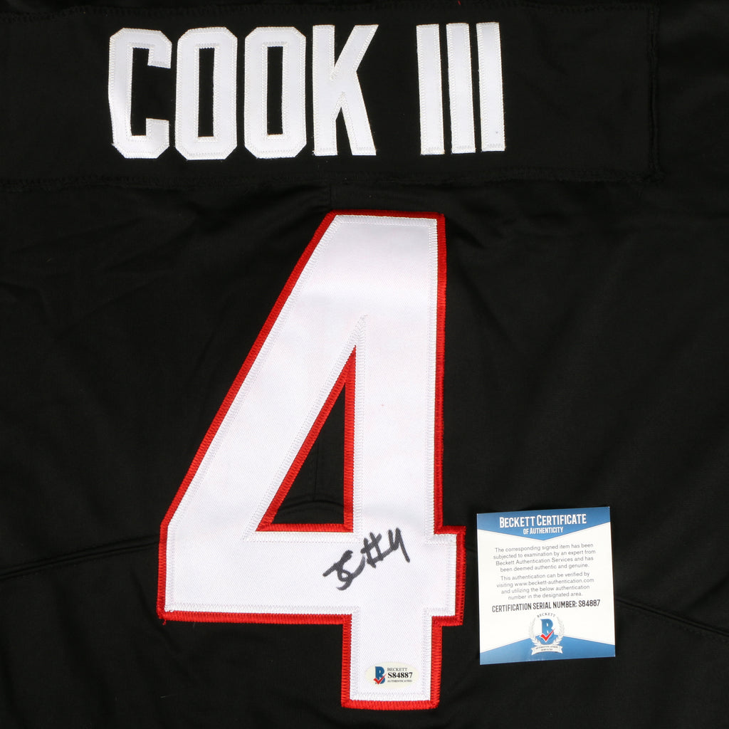 James Cook Signed Jersey Black Georgia Bulldogs