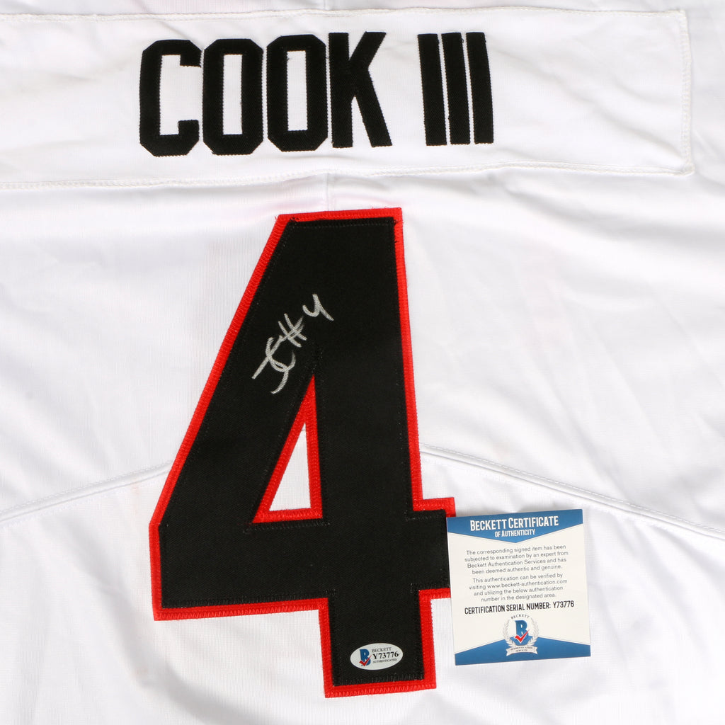 James Cook Signed Jersey White Georgia Bulldogs