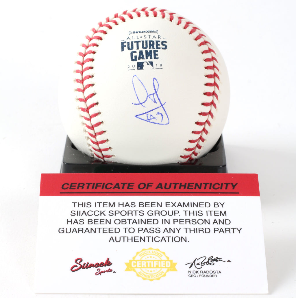 Leody Taveras Signed 2018 Futures OMLB Texas Rangers
