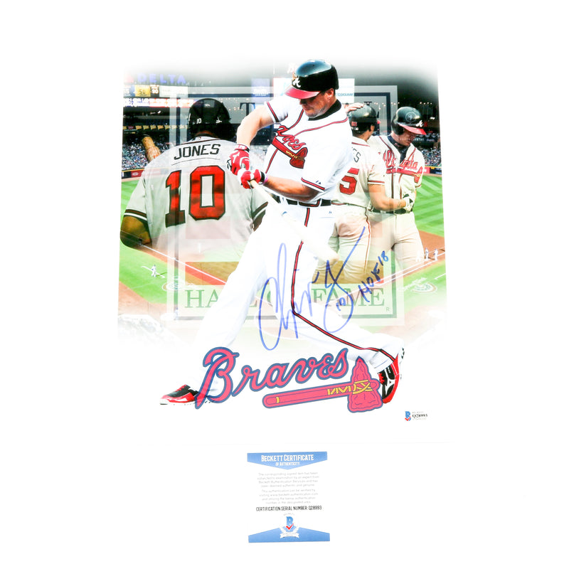 Chipper Jones Signed 11x14 Atlanta Braves Inscribed
