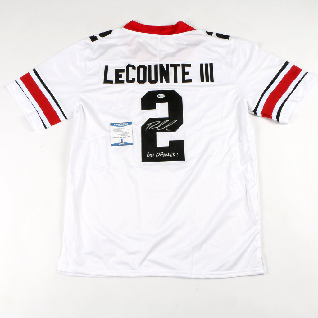 Richard LeCounte III Signed Jersey White New Georgia Bulldogs